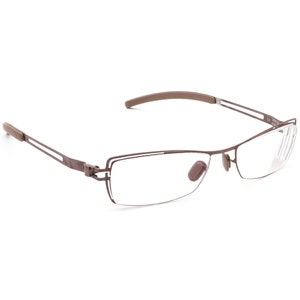 Mykita Small Eyeglasses Lisa Brown Rectangular Metal Frame Germany 48[]18 130