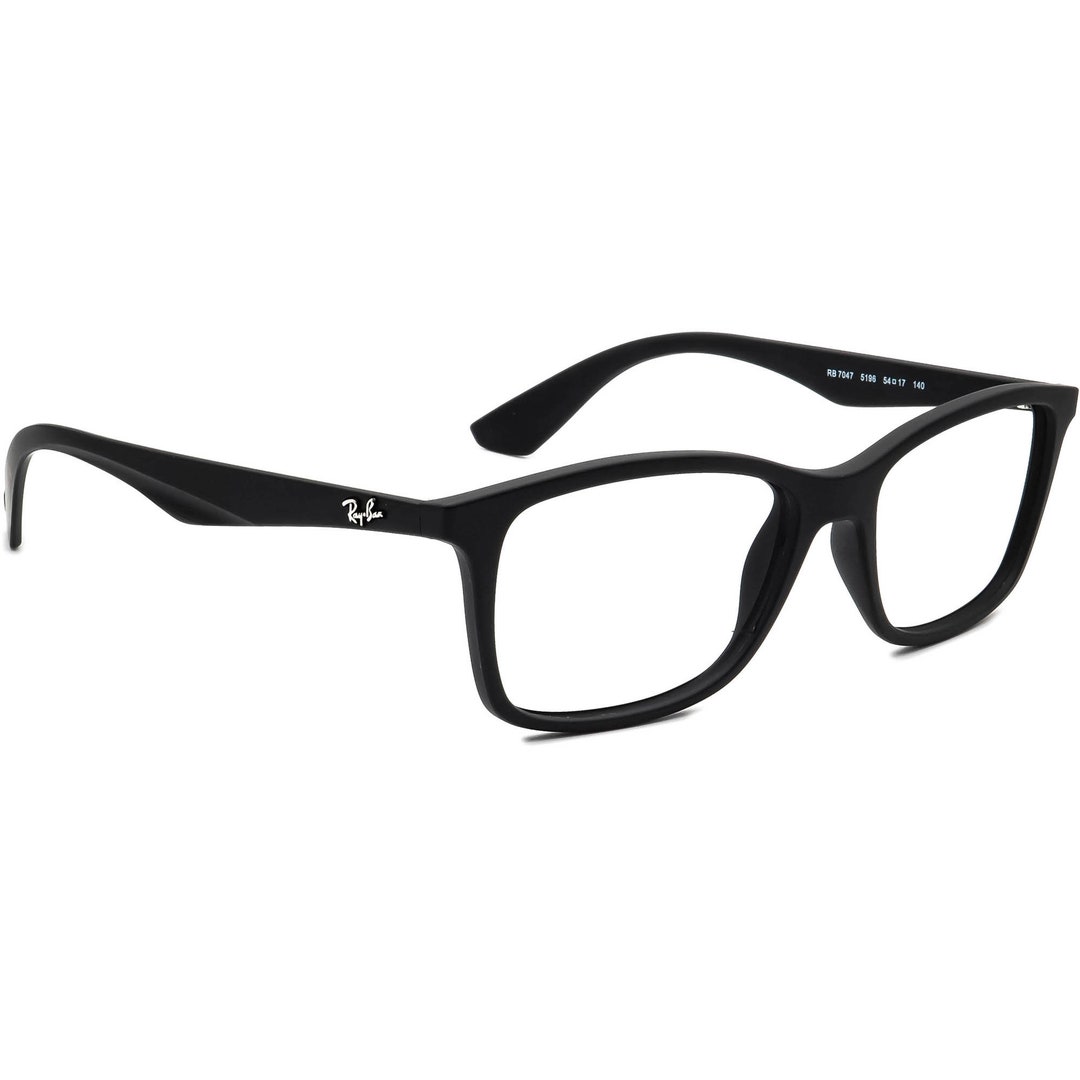 Ray-ban Eyeglasses RB 7047 5196 Matte Black Rectangular Frame 54[]17 ...