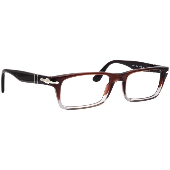 Persol Eyeglasses 3050 V 908 Maroon Brown grey Fade Rectangular Frame Italy 5318 140 Handmade Etsy UK