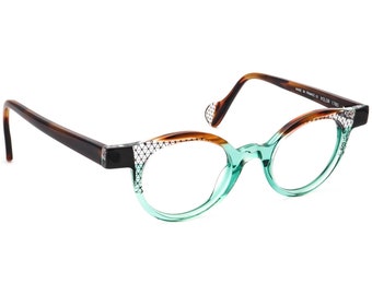 Anne Et Valentin Eyeglasses Koror 1780 Crystal Teal & Brown France 43[]22 140