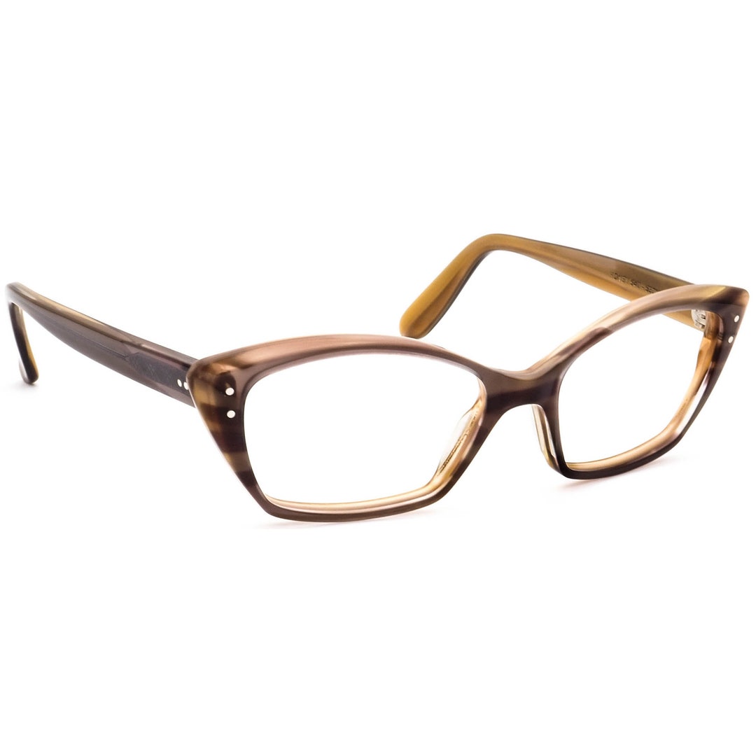 Jean Lafont Eyeglasses Honey 540 Pearl Stripped Brown Cat Eye France 53 ...