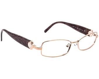 Versace Damenbrille MOD. 1139 1053 Rechteckiger Rahmen aus Roségold/braunem Marmor, Italien 52[]16 135