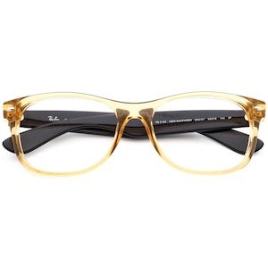 Occhiali da sole Ray-Ban solo montatura RB 2132 New Wayfarer 945/57 Honey Crystal/Black Square Italia 55 mm immagine 6