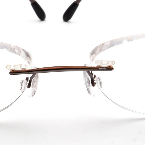 Silhouette Eyeglasses 6576 6082 Titan Brown&White… - image 5
