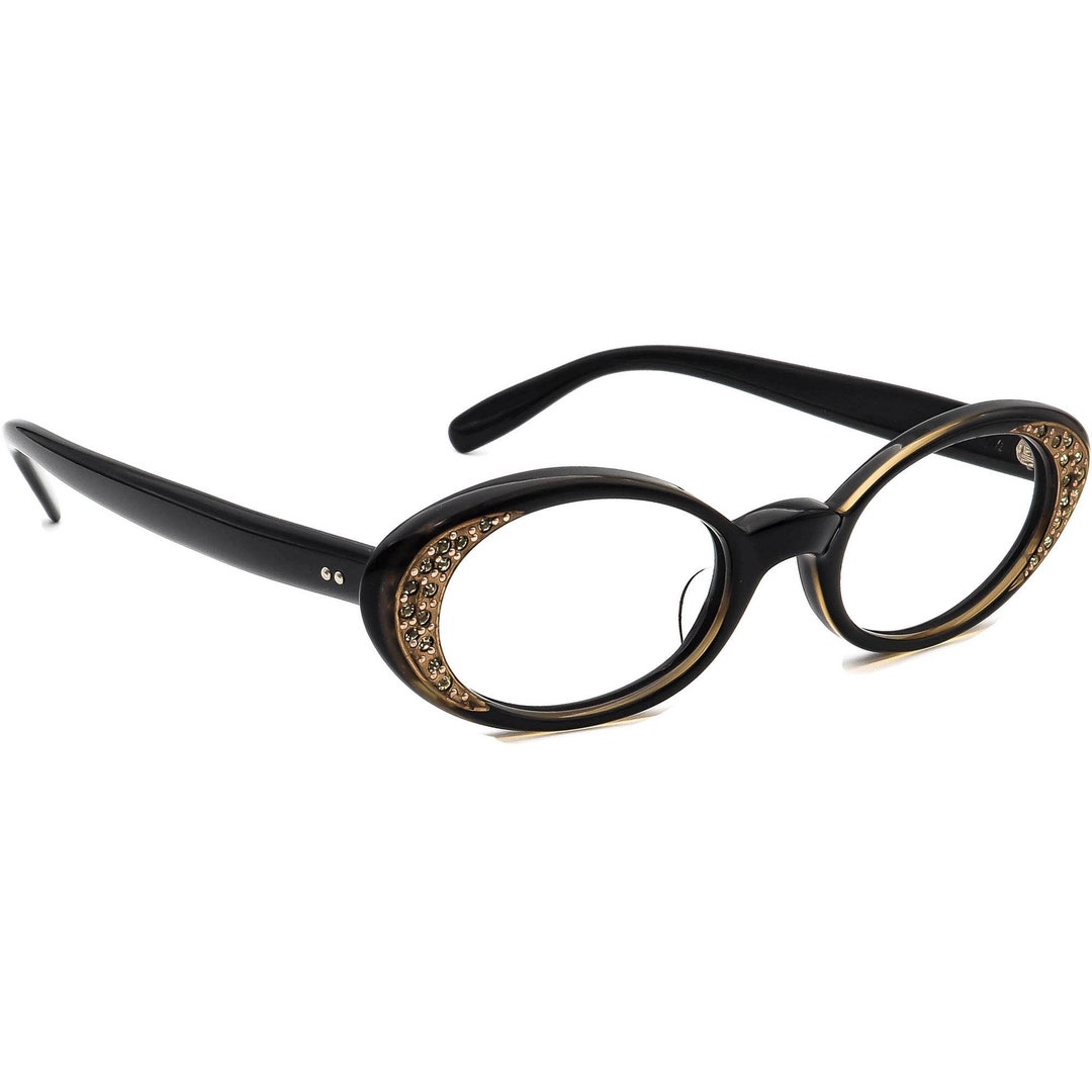 American Optical Eyeglasses Eye Glasses Frames 5 1/4 Black Vintage Cat Eye 46-16 Universal 5 1/4 Eyeglasses Bronze Cateye Vintage 46-16 | eBay main image 3
