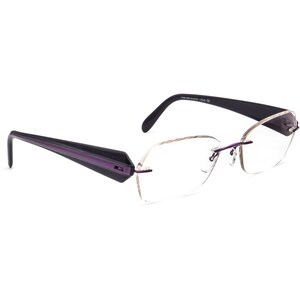 Silhouette Women&#39;s Eyeglasses 6698 6051 Purple Rimless Frame Austria 52[]17 130