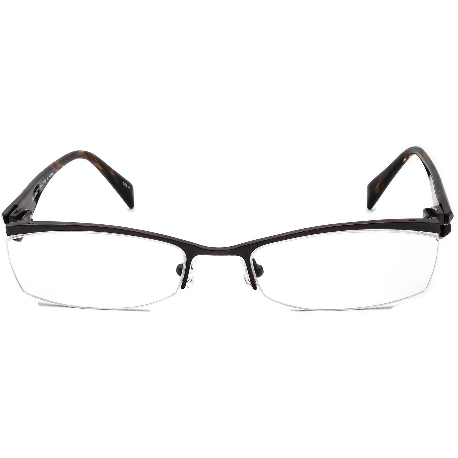 Kio Yamato Eyeglasses KT 271 COL.35 Titanium Tortoise Half Rim | Etsy