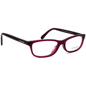 Coach Women&#39;s Eyeglasses HC 6158U 5172 Transparent Burgundy Semi Cat Eye Frame 52[]16 140