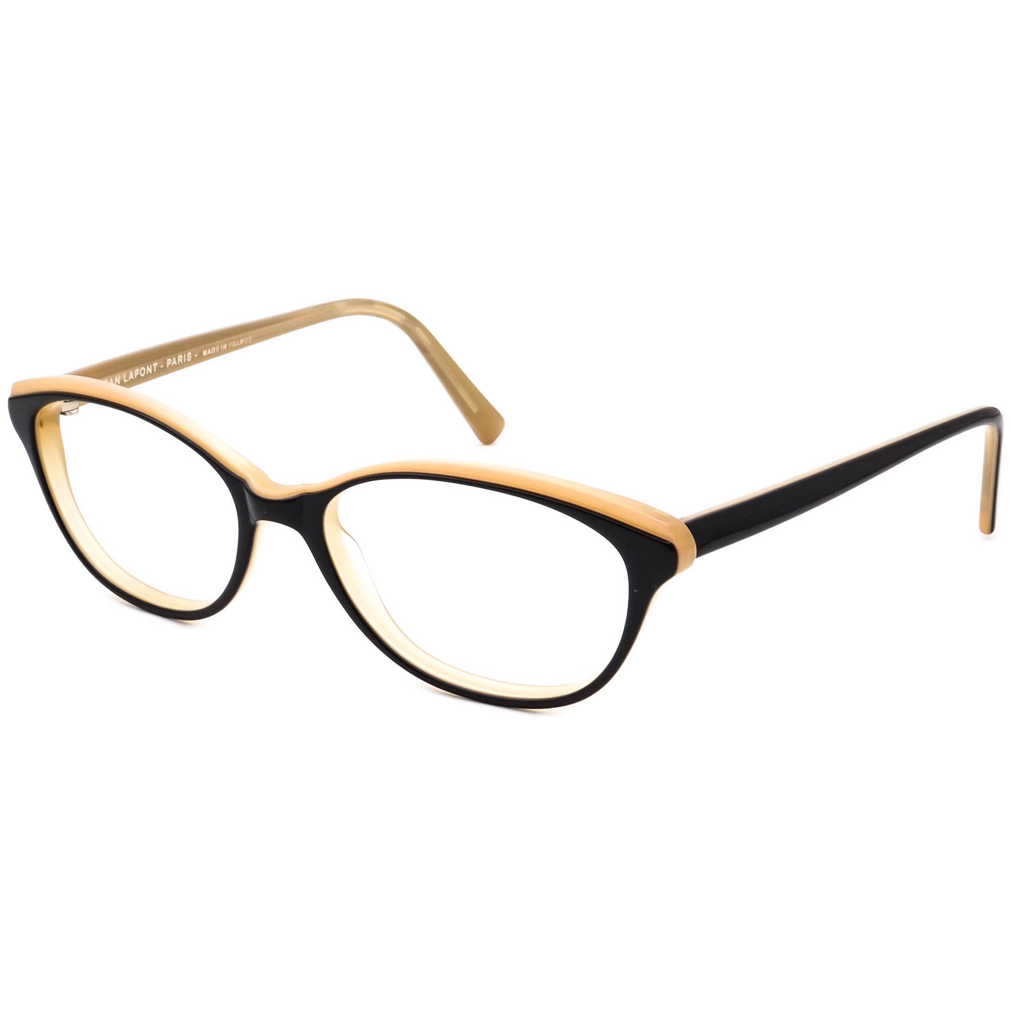 Jean Lafont Eyeglasses Victoire 1040 Gloss Black/tan Cat Eye