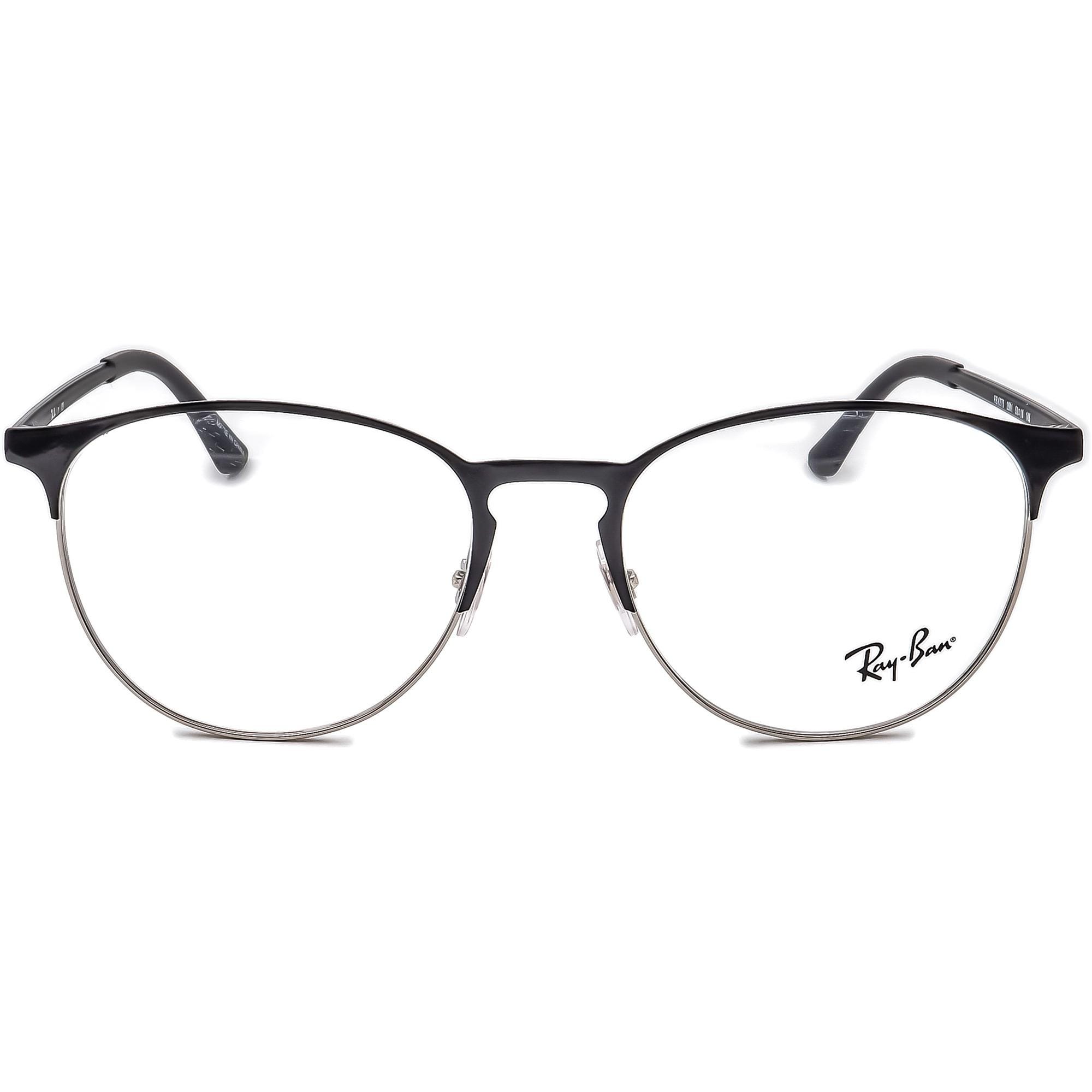 Ray-ban Men's Eyeglasses RB 6375 2861 Black/silver Round Frame 53[]18 ...