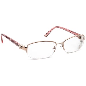Versace Women&#39;s MOD. 1187-B 1280 Pale Gold/Striped Pink Half Rim Frame Italy []