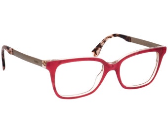 Fendi Damenbrille FF 0077 E17 Samtrosa Marmor Quadratischer Rahmen Italien 50[]17 140