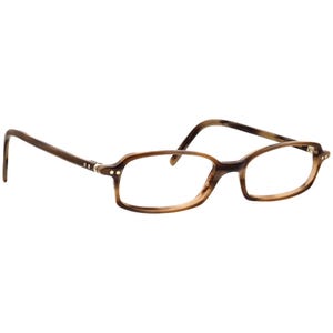 Lunor Eyeglasses Mod. 224 col. 09 Brown Horn Rectangular Frame France 49[]20 135