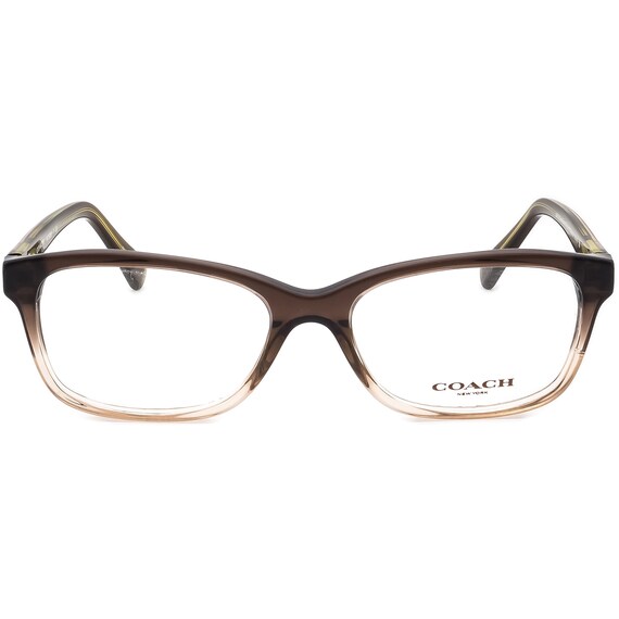 COACH HC 6089 5400 OLIVE BROWN GRADIENT PLASTIC RECTANGLE EYEGLASSES 51MM W/CASE Coach Womens Designer Eyeglasses - HC6089F Olive/Brown  main image 3