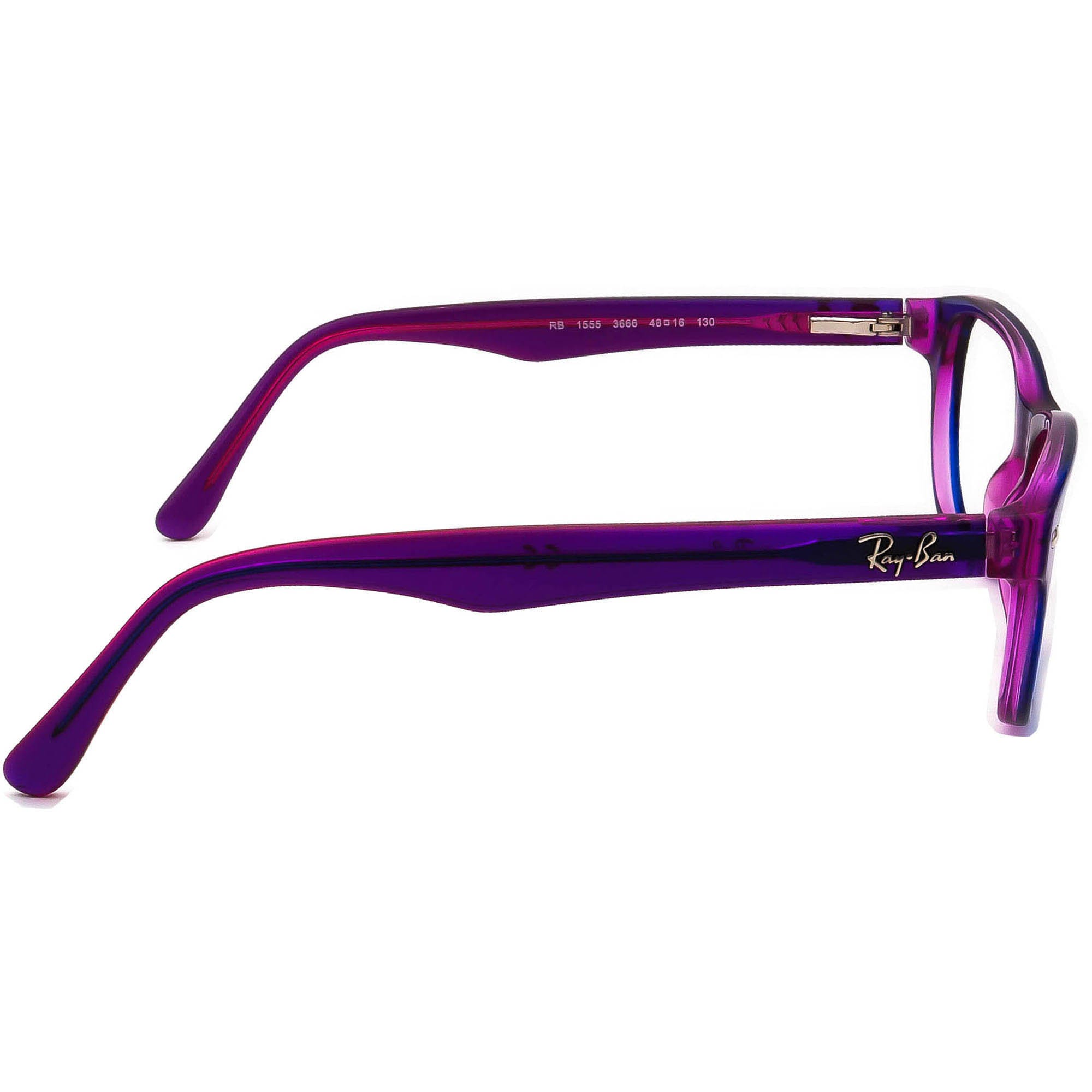 Ray-ban Small Eyeglasses RB 1555 3666 Purple on Pink Square  display picture 3