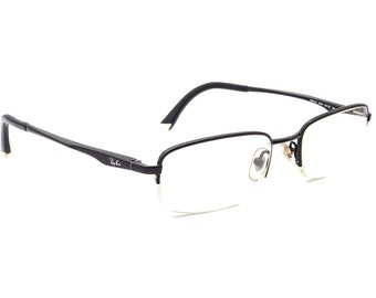 Ray-Ban Men's Eyeglasses RB6133 2509 Black Half Rim Metal Frame 51[]19 140