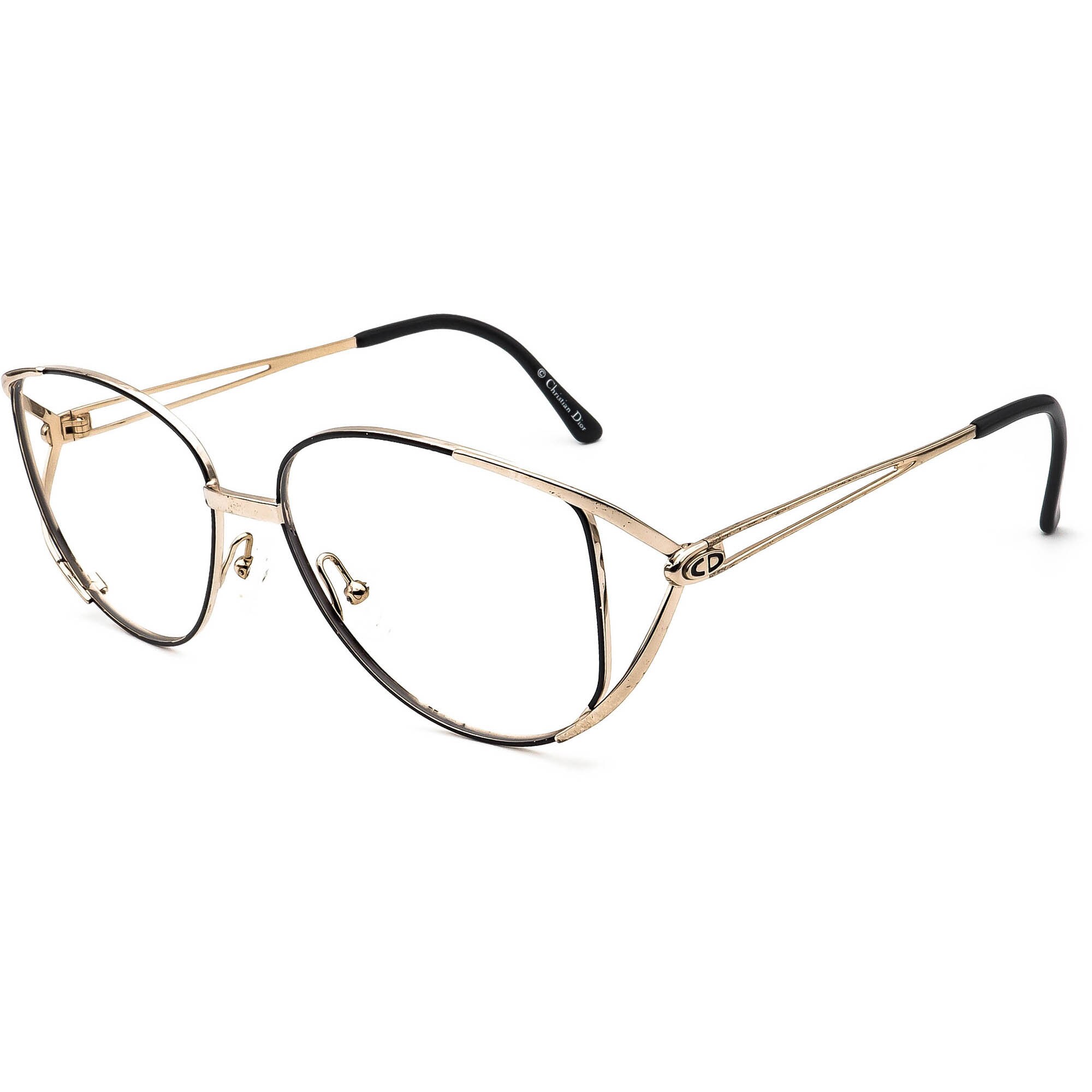 Christian Dior Eyeglasses 2646 49 Gold/black Metal Frame - Etsy
