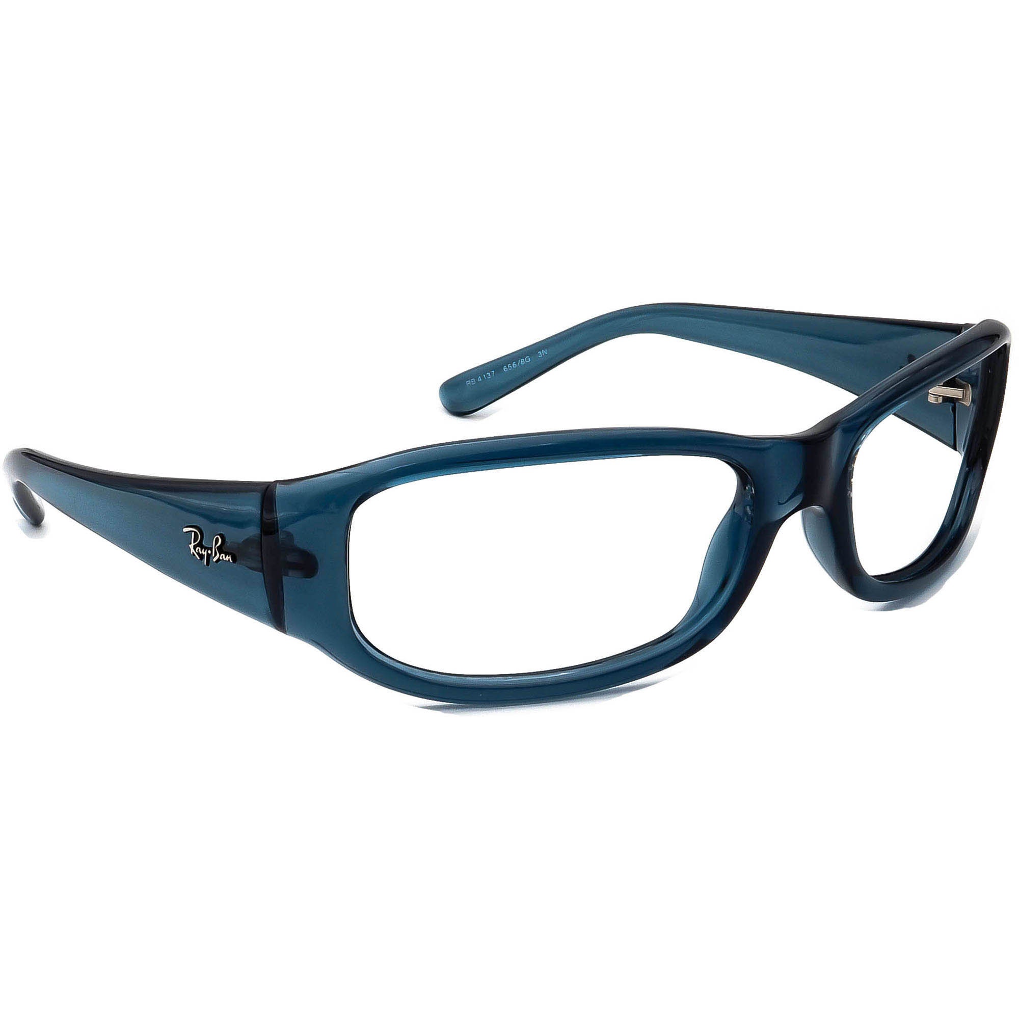 Ray-ban Sunglasses Frame Only RB 4137 656/8G Transparent Blue Wrap