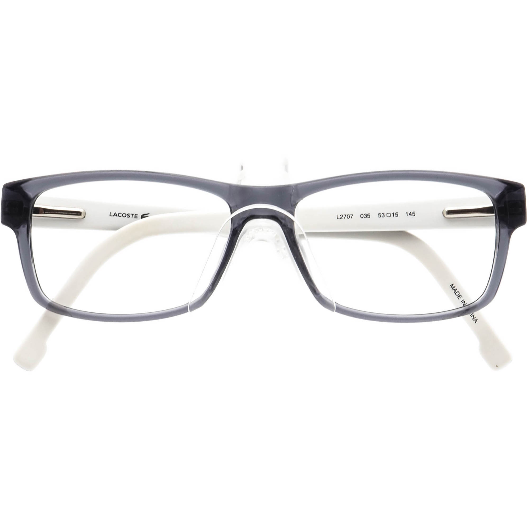 Lacoste Eyeglasses L2707 035 Smokey Gray/black on White - Etsy