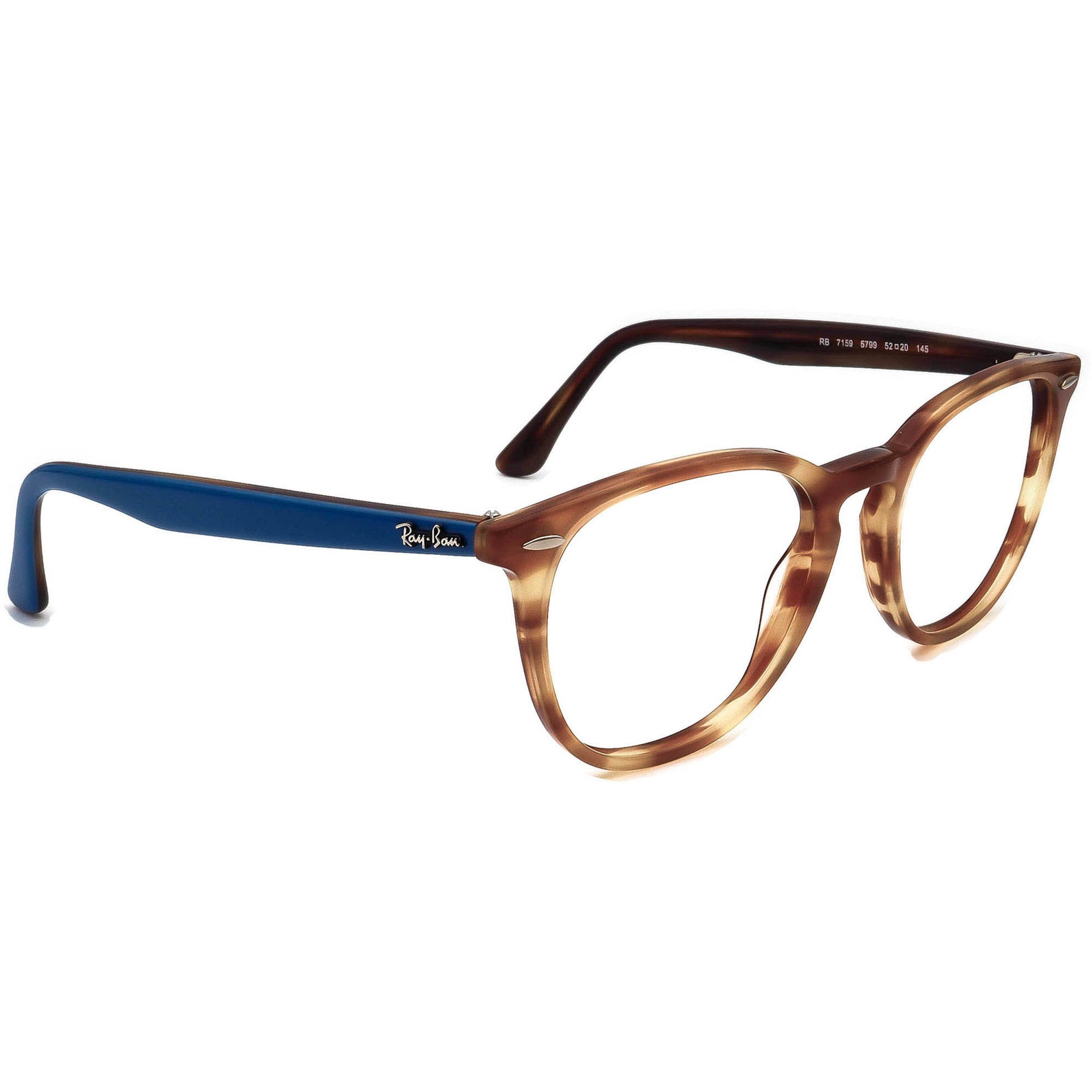 Ray-Ban Eyeglasses RB 7159 5799 Tortoise/Blue Keyhole Frame | Etsy