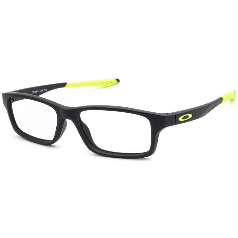 Oakley Men's Eyeglasses OY8002-0649 Crosslink XS Small Matte Black & Green Rectangular Frame 49[]14 122 image 3