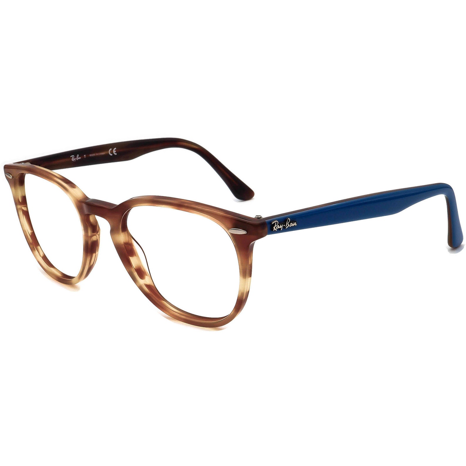 RayBan Eyeglasses RB 7159 5799 Tortoise/Blue Keyhole Frame Etsy