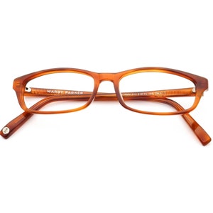 Warby Parker Eyeglasses Nedwin 310 Orange Rectangular Frame 5115 140 image 7