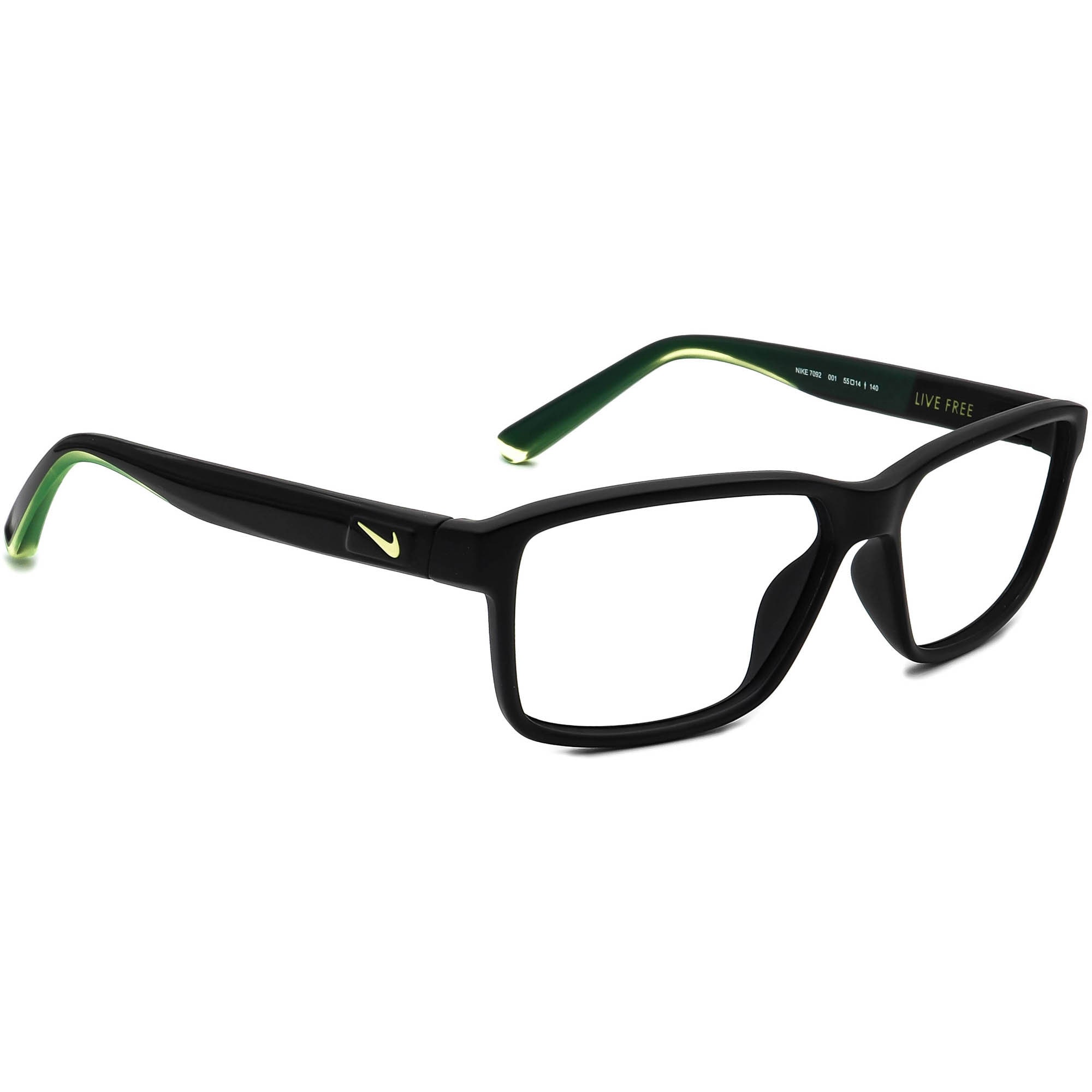 Nike Eyeglasses 001 Live Free Black & Green Rectangular - Etsy