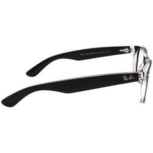 Gafas de sol Ray-Ban RB 2132 New Wayfarer 6052 Matte Black on Clear Square Italy 55 mm (solo montura) imagen 4