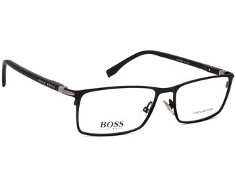 Hugo Boss Men's Eyeglasses Boss 1006/IT 003 Matt Black Rectangular Metal Frame Italy 55[]16 145