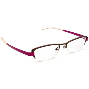 Face A Face Eyeglasses Ligne 3 921 Brown/Pink Half Rim France 48-18 140 Handmade