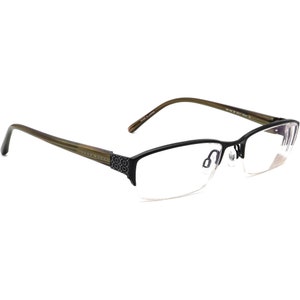 Hugo Boss Eyeglasses HB11566 BK Black/Striped Olive Half Rim Japan 50[]17 135