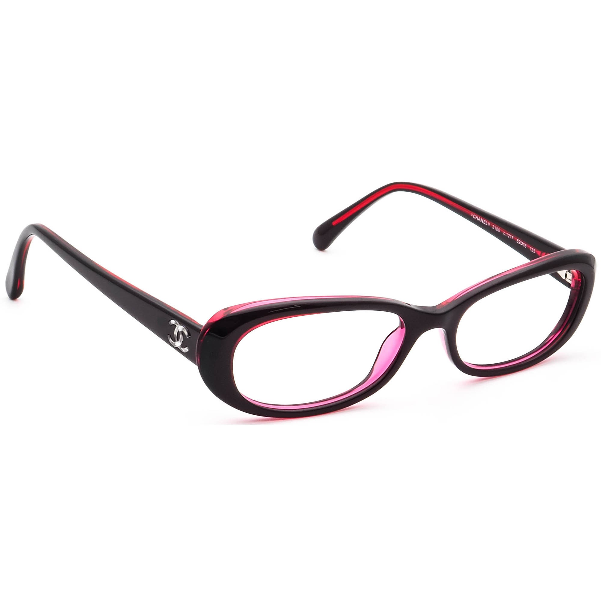 Chanel Women's Eyeglasses 3186 C.1217 Dark Merlot Oval -  Finland