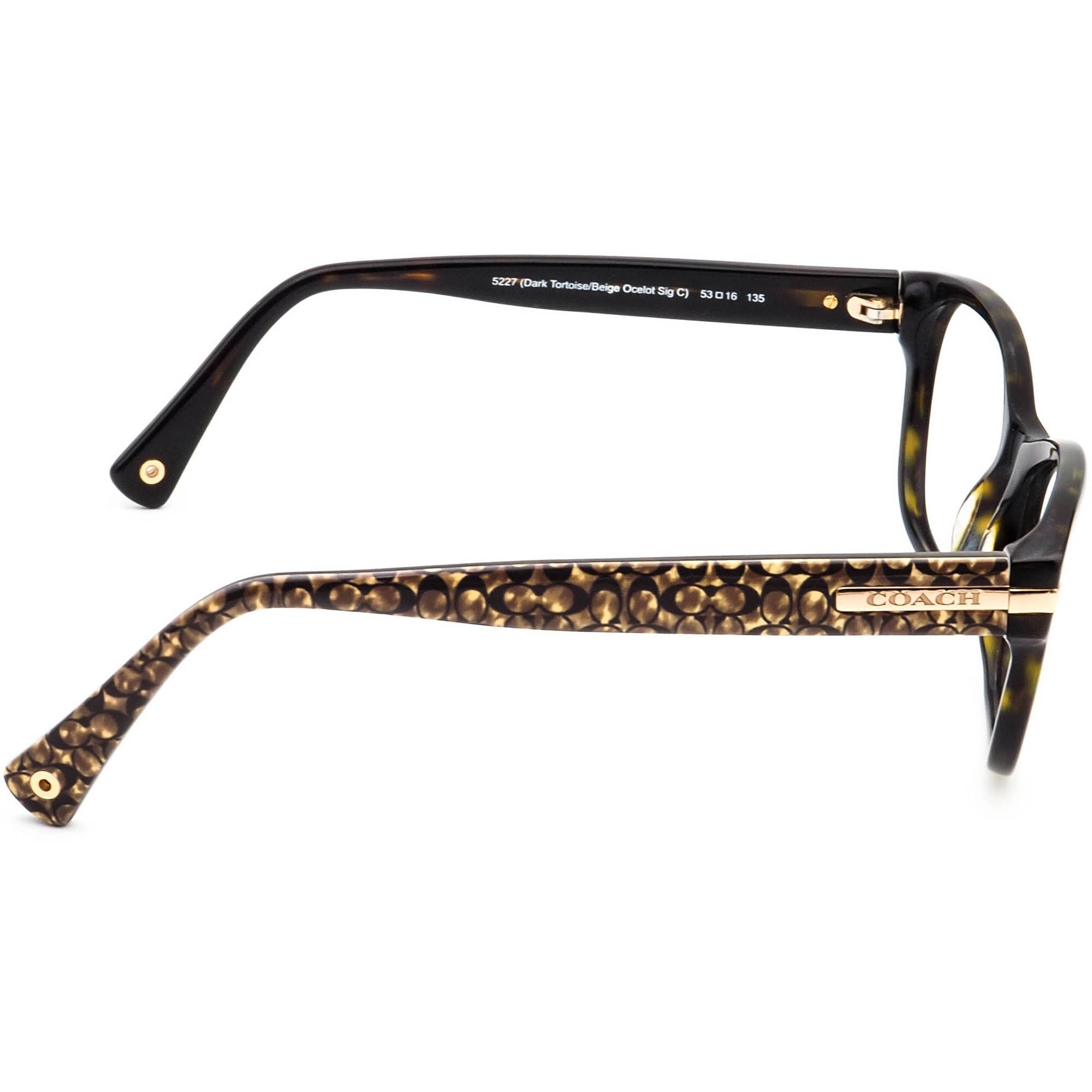 Coach Eyeglasses HC 6050 Lakota 5227 Dark Tortoise/beige 