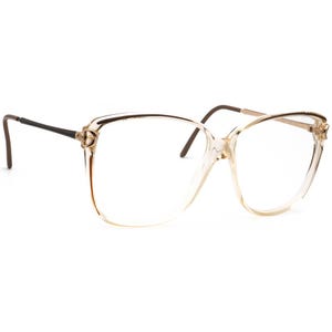 Gucci Women's VintageEyeglasses GG 2305 44D Champagne Clear/Brown Oversized Frame Italy 58[]13 135