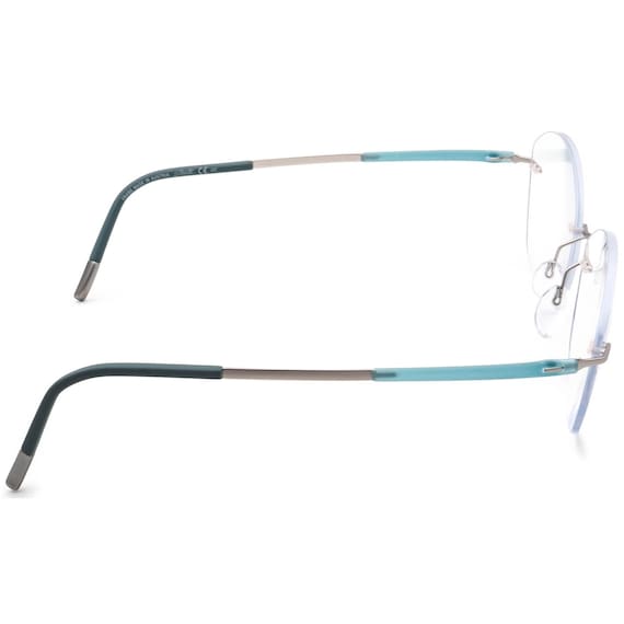 Silhouette Eyeglasses 5540 70 7000 Silver/Blue Ri… - image 4