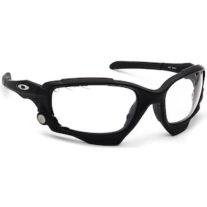 Oakley Men's Sunglasses Jawbone 04-207 Matte Black/Clear lenses Wrap USA 62 mm image 1