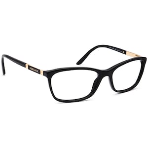 Versace Eyeglasses MOD. 3186 GB1 Black/Gold Rectangular Frame Italy 54[]16 140