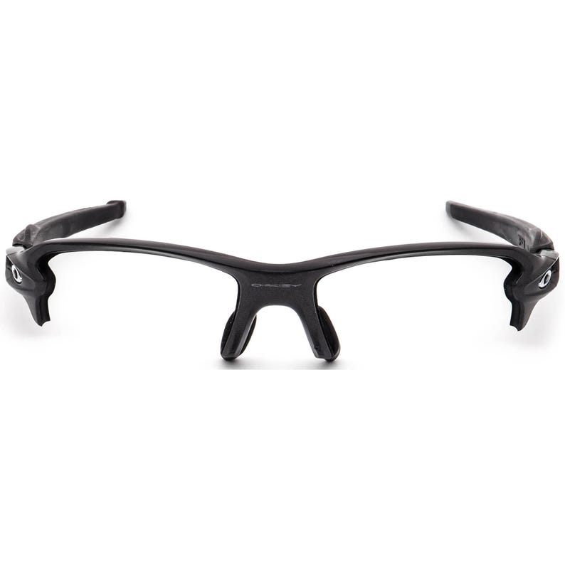 Oakley Men's Sunglasses Frame Only OO9188-60 Flak 2.0 Black/Steel Gray Half Rim 59 mm image 2