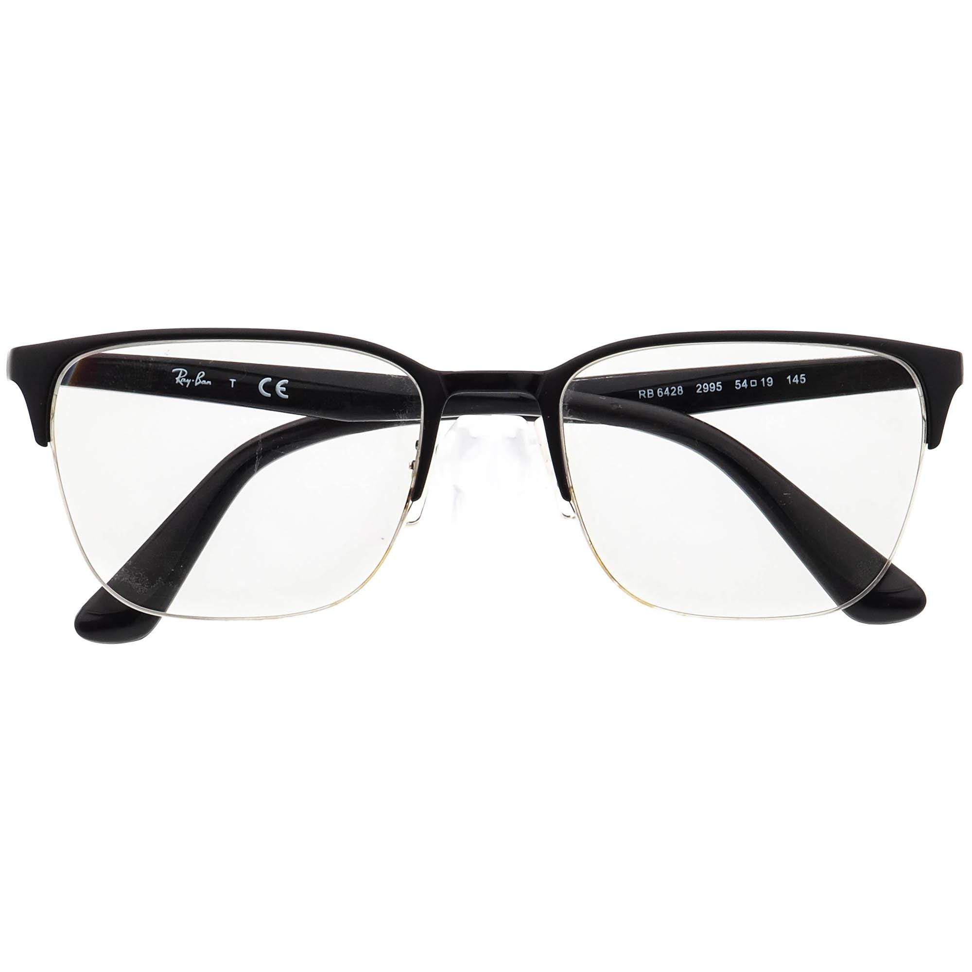 Ray-ban Eyeglasses RB 6428 2995 Black Half Rim Frame 54[]19 145 - Etsy