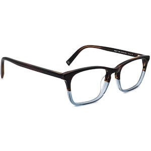 Warby Parker Eyeglasses Welty 325 Brown/Clear Blue Rectangular Frame 52[]18 145