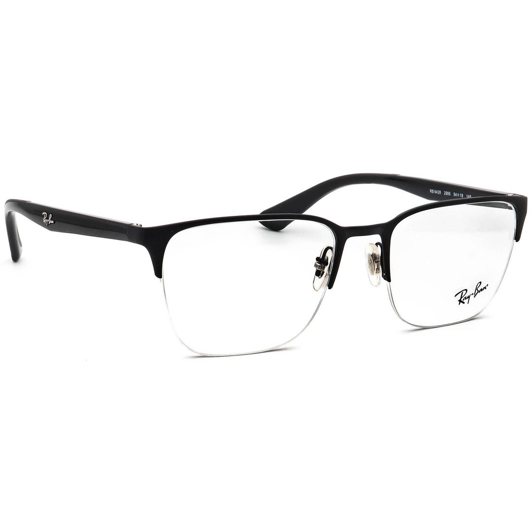 Ray-ban Eyeglasses RB 6428 2995 Black Half Rim Frame 54[]19 145 - Etsy