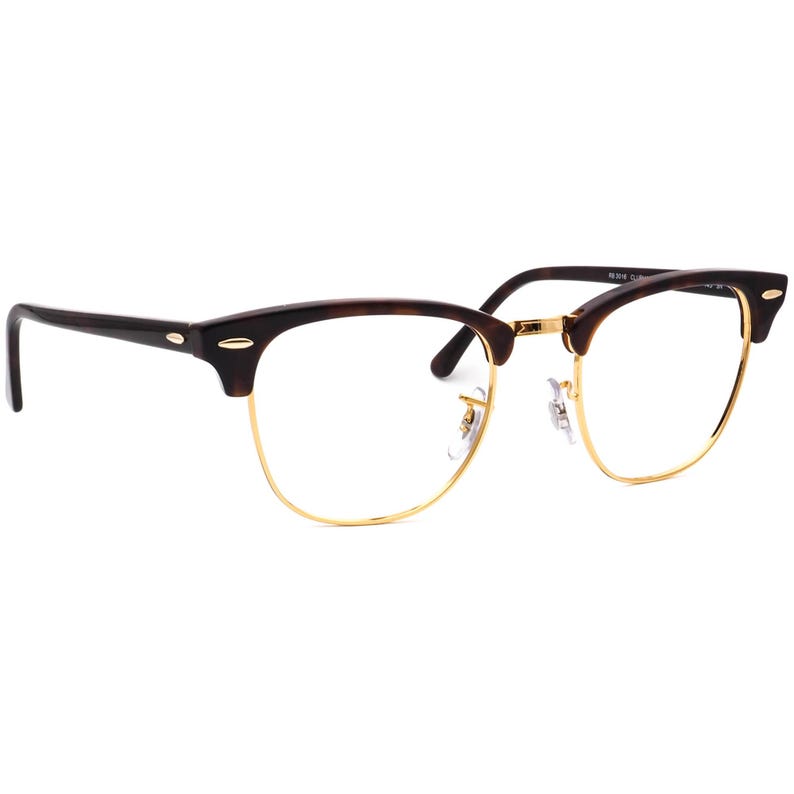 Ray-Ban Sunglasses Frame Only RB 3016 Clubmaster W0366 Polished Tortoise/Gold Square Italy 51 mm image 1