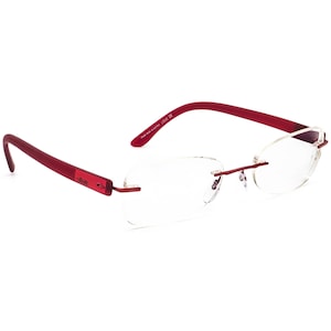 Silhouette Eyeglasses 7608 40 6054 Burgundy Rimless Frame Austria 48[]19 140