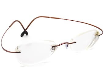 Gafas Silhouette, montura marrón sin aro, Austria 48[]19 135
