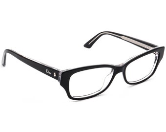 Christian Dior Eyeglasses Montaigne n10 Black on Clear Frame Italy 52[]15 135