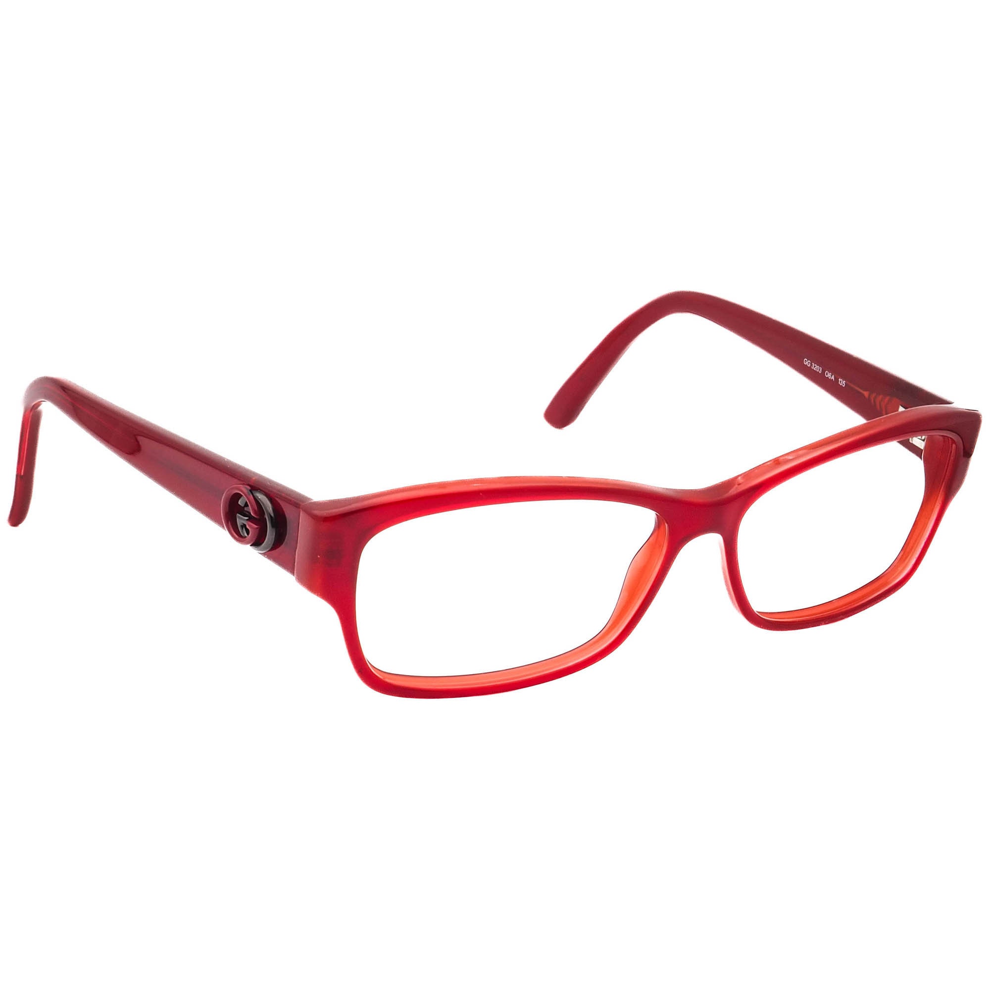 Gucci Women's Eyeglasses GG 3203 O6A Glitter Red Square Gucci Women's Eyeglasses GG 3203 O6A Glitter Red Square
