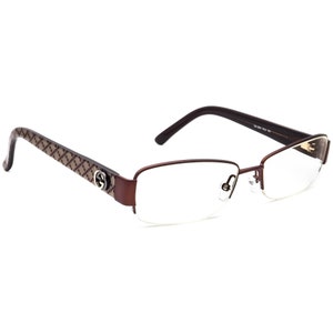 Gucci Women&#39;s Eyeglasses GG 2903 RQJ Matte Brown Half Rim Frame Italy 53[]16 130