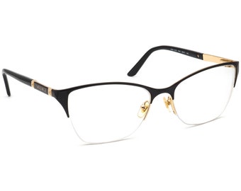 Versace Damenbrille MOD. 1218 1342 Schwarz/Gold Halbrandrahmen Italien 53[]17 140