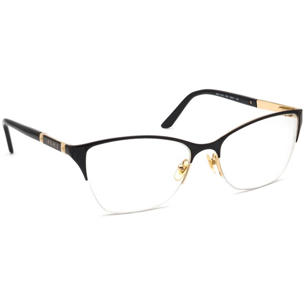 Versace Women's Eyeglasses MOD. 1218 1342 Black/Gold Half Rim Frame Italy 53[]17 140